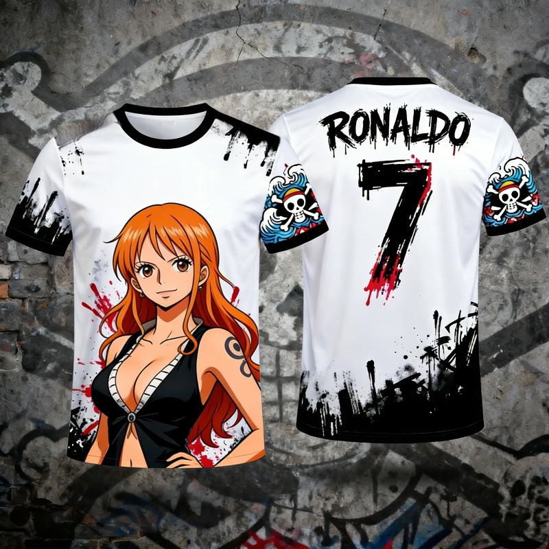 One Piece Luffy No.7 Co-brande - Streetwear Brand Jersey 评论和价格