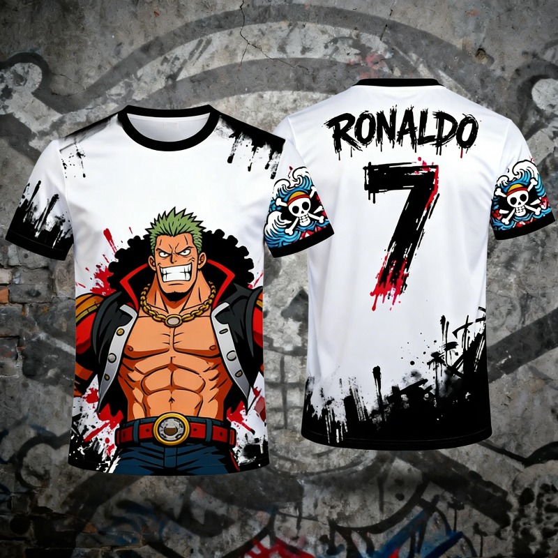 One Piece Luffy No.7 Co-brande - Streetwear Brand Jersey 评论和价格