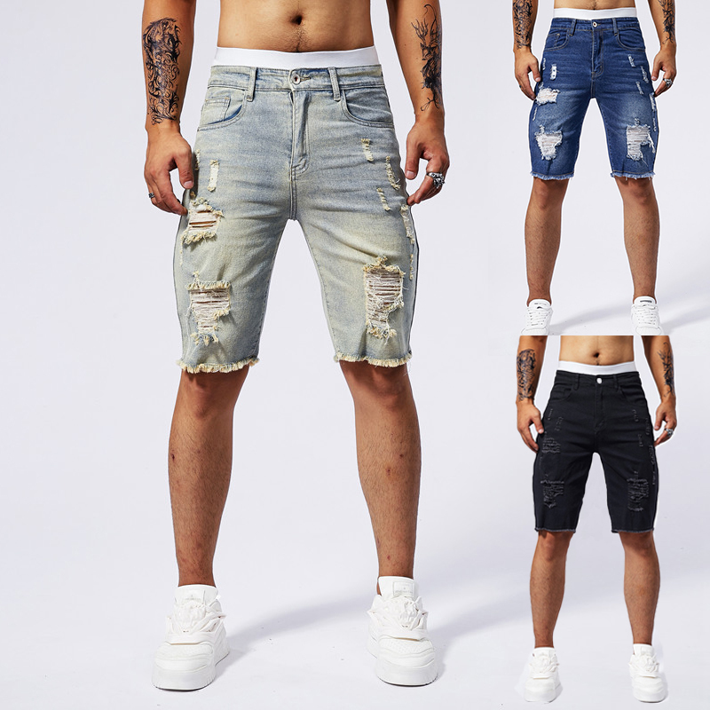 2025 Summer New Men's Ripped D - Streetwear Brand New 评论和价格