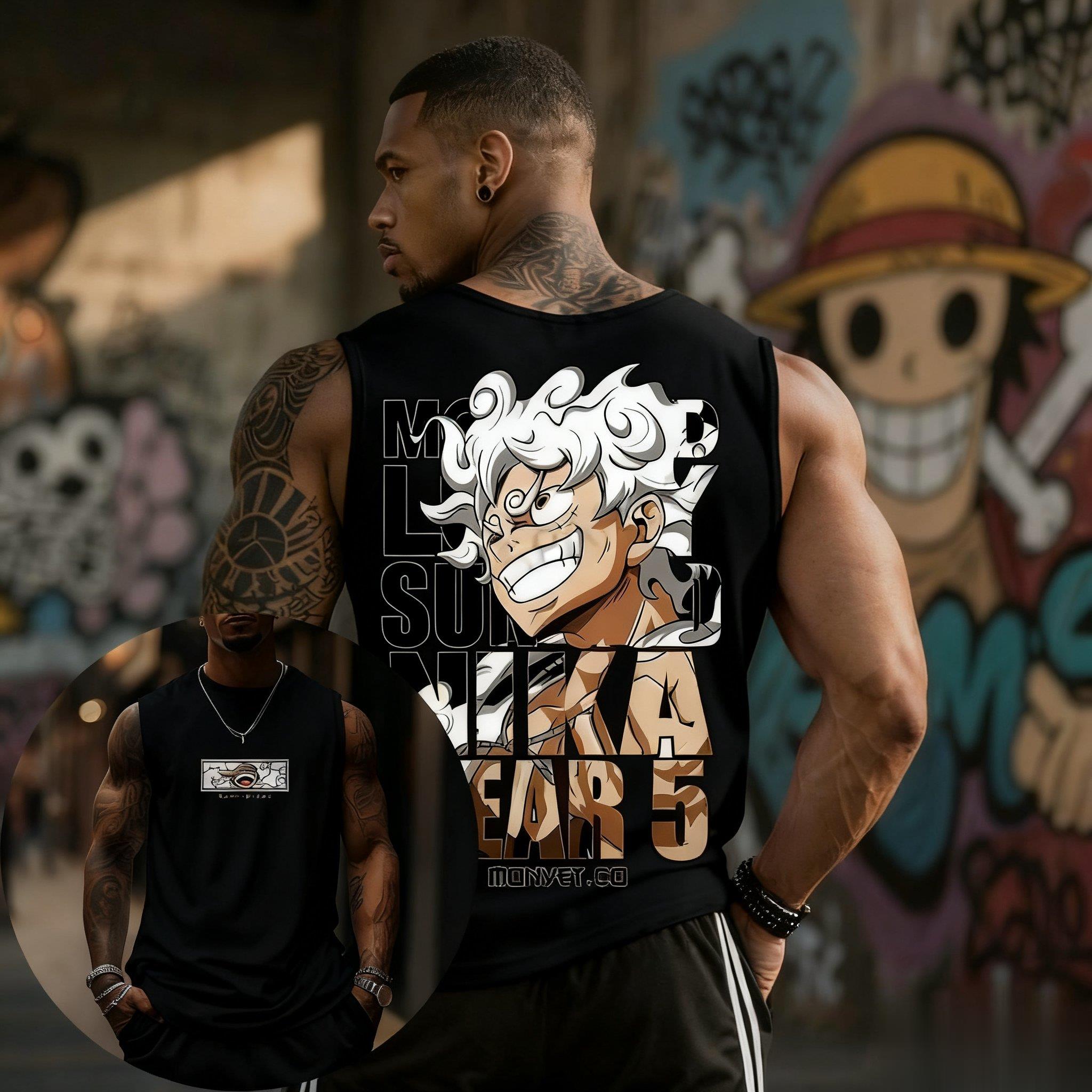 One Piece Luffy Gear 5 Tank To - Streetwear Gym Brand 评论和价格